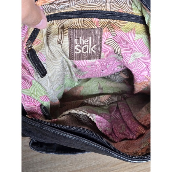 The Sak Black Leather Convertible Backpack Purse – Soft Pebbled Leather - Picture 8 of 16